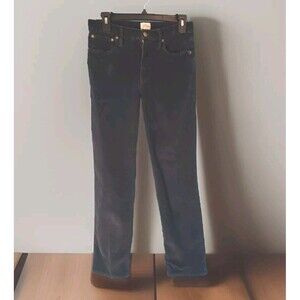 J Crew Re-Imagined  Corduroy Pants Sz 27 Black Straight Leg  Classic Slim